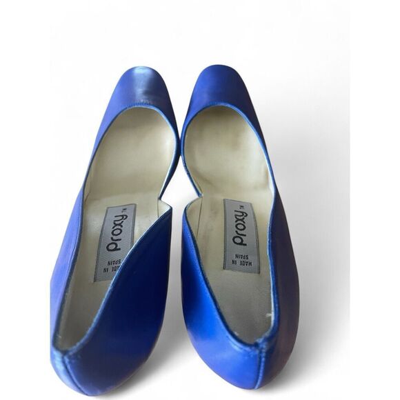 ProXy Vintage LEATHER INSIDE AND OUT Women's Blue Heels Pumps 8.5 Excellent Cond - Picture 6 of 12